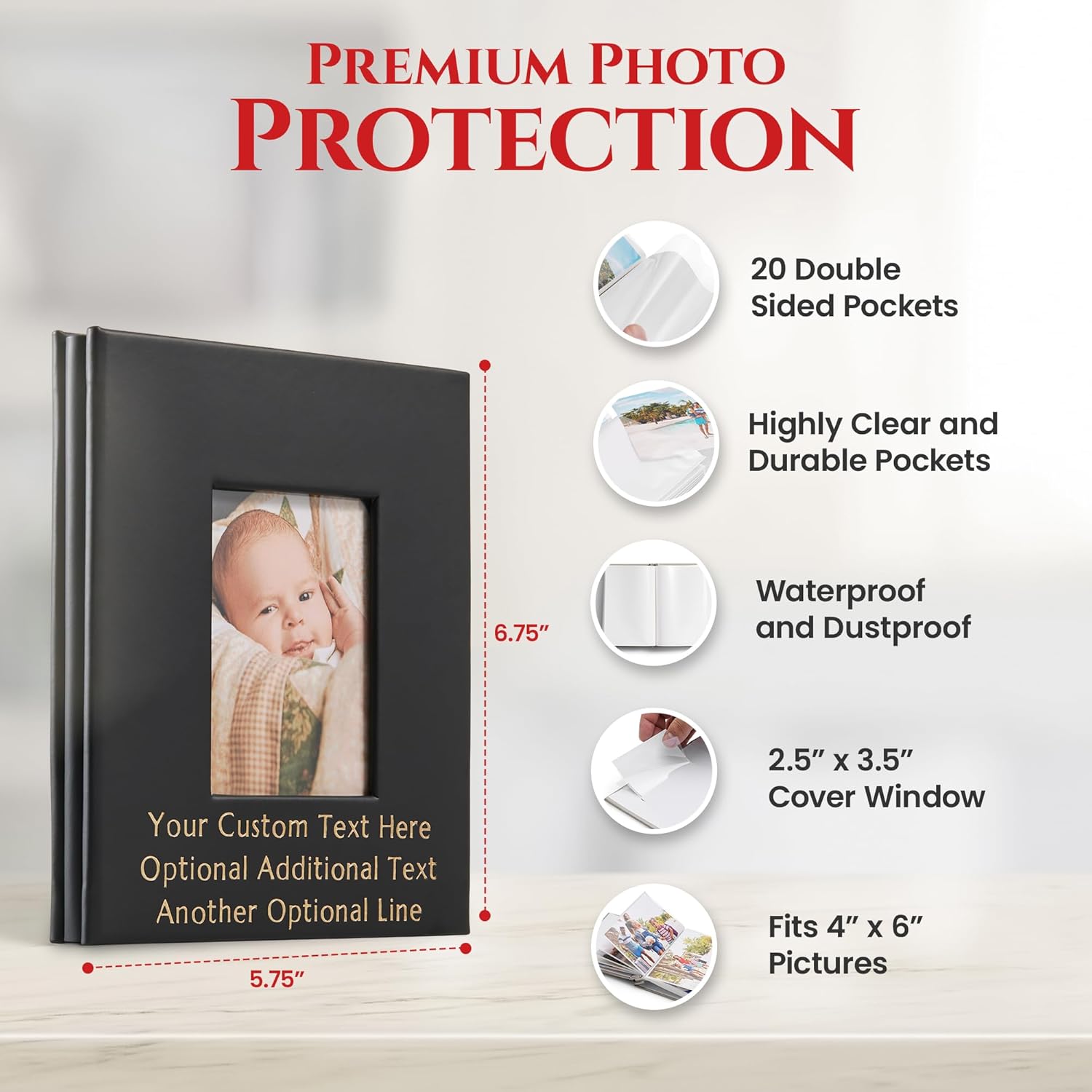 Custom 4x6 Photo Album - Black hover