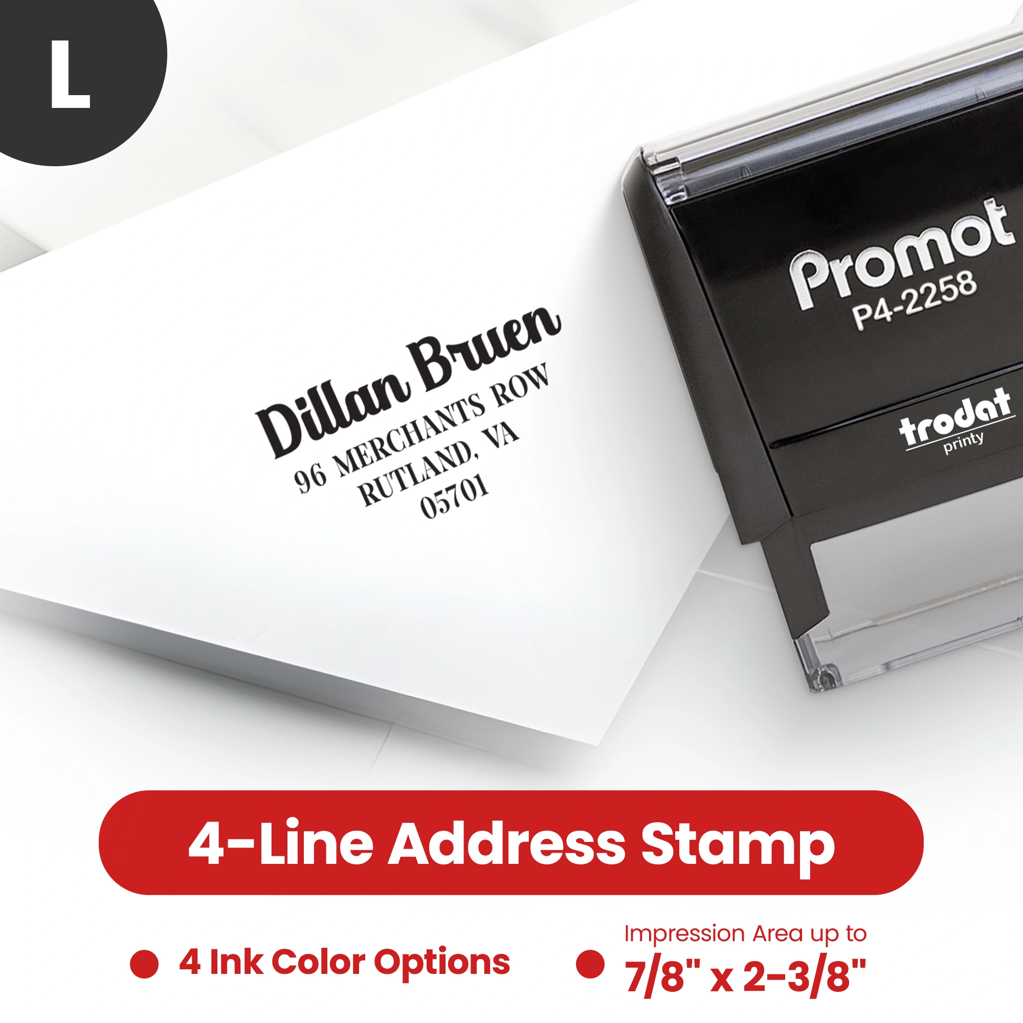 Address Stamp Design 8 - Large