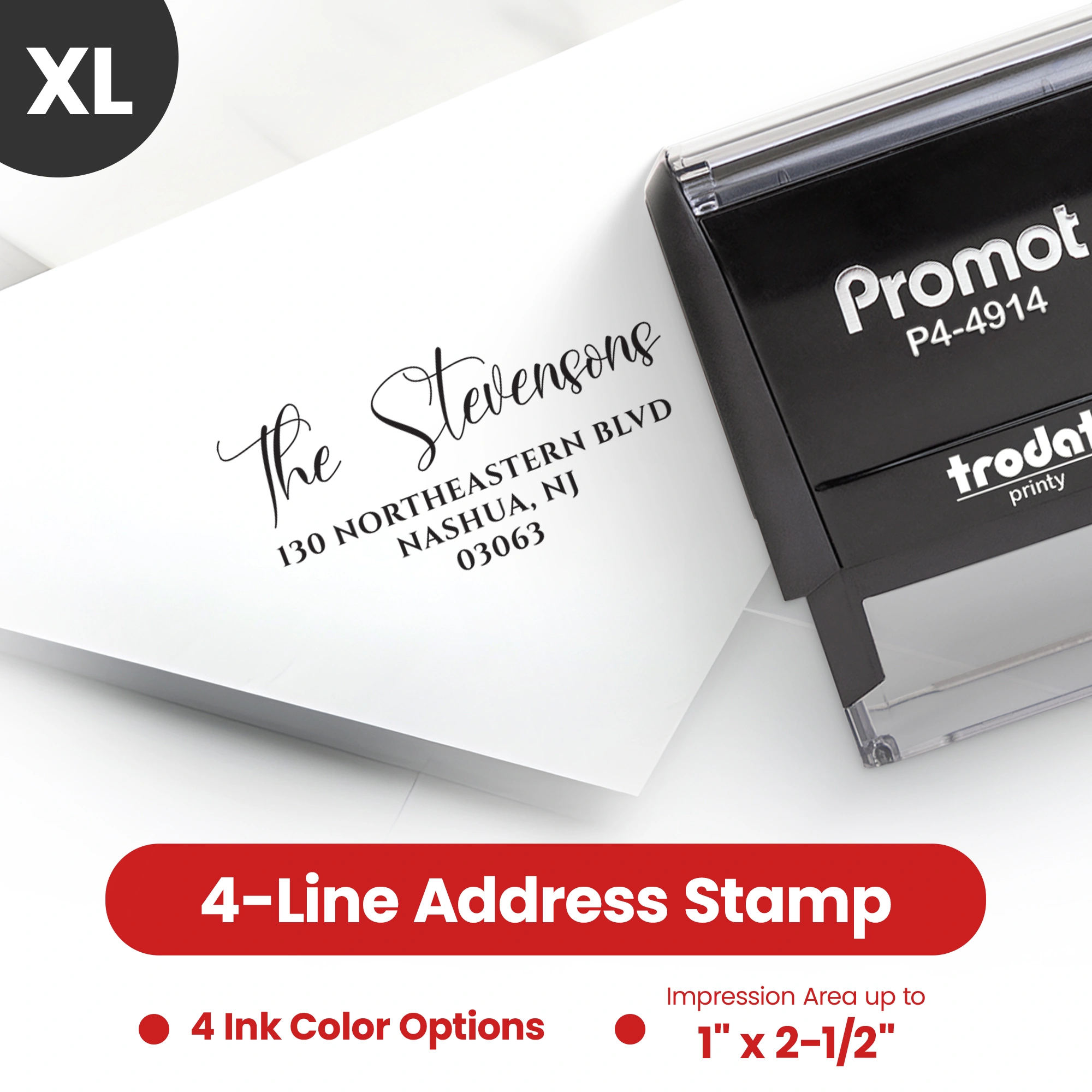 Address Stamp Design 1 - Extra Large