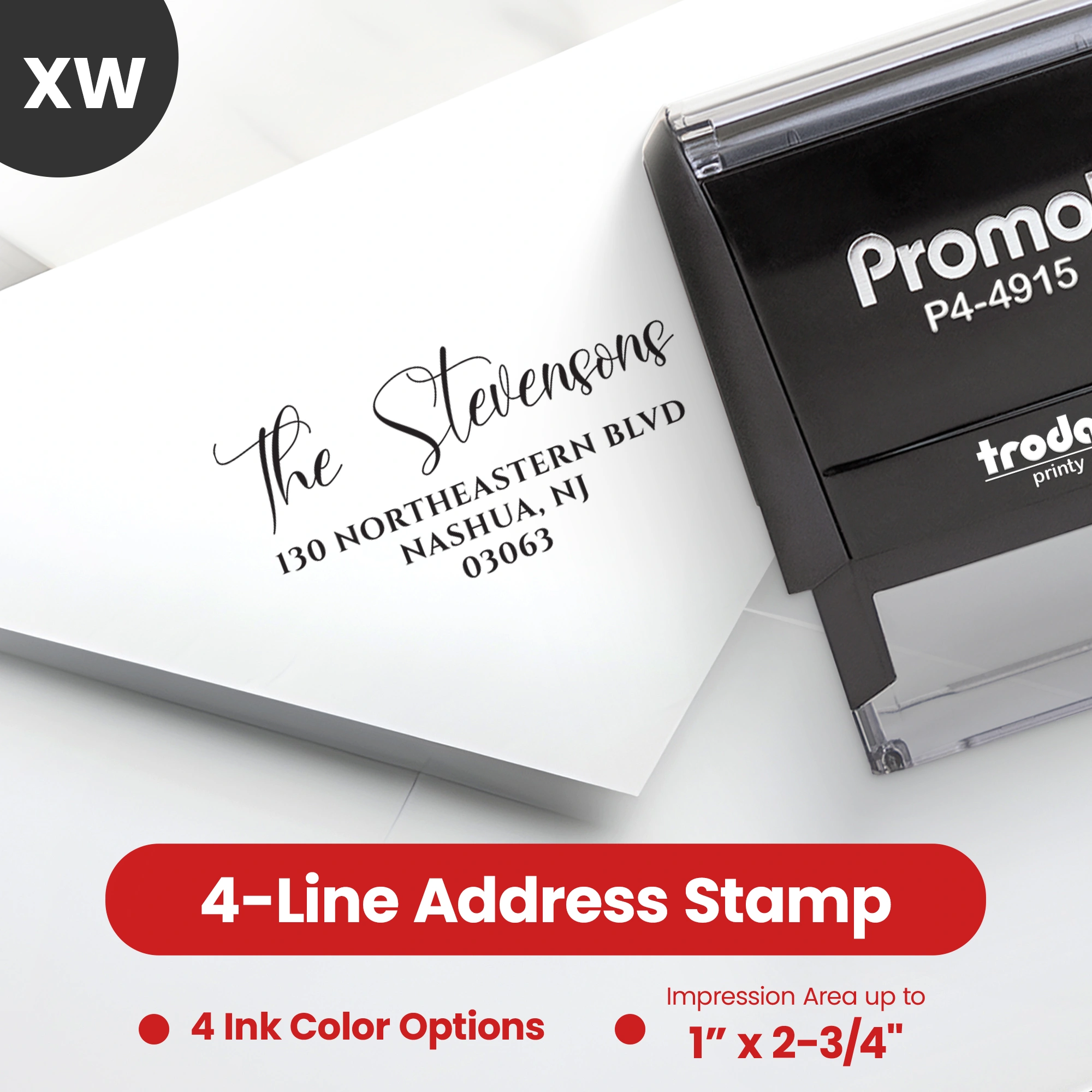 Address Stamp Design 1 - Extra Wide
