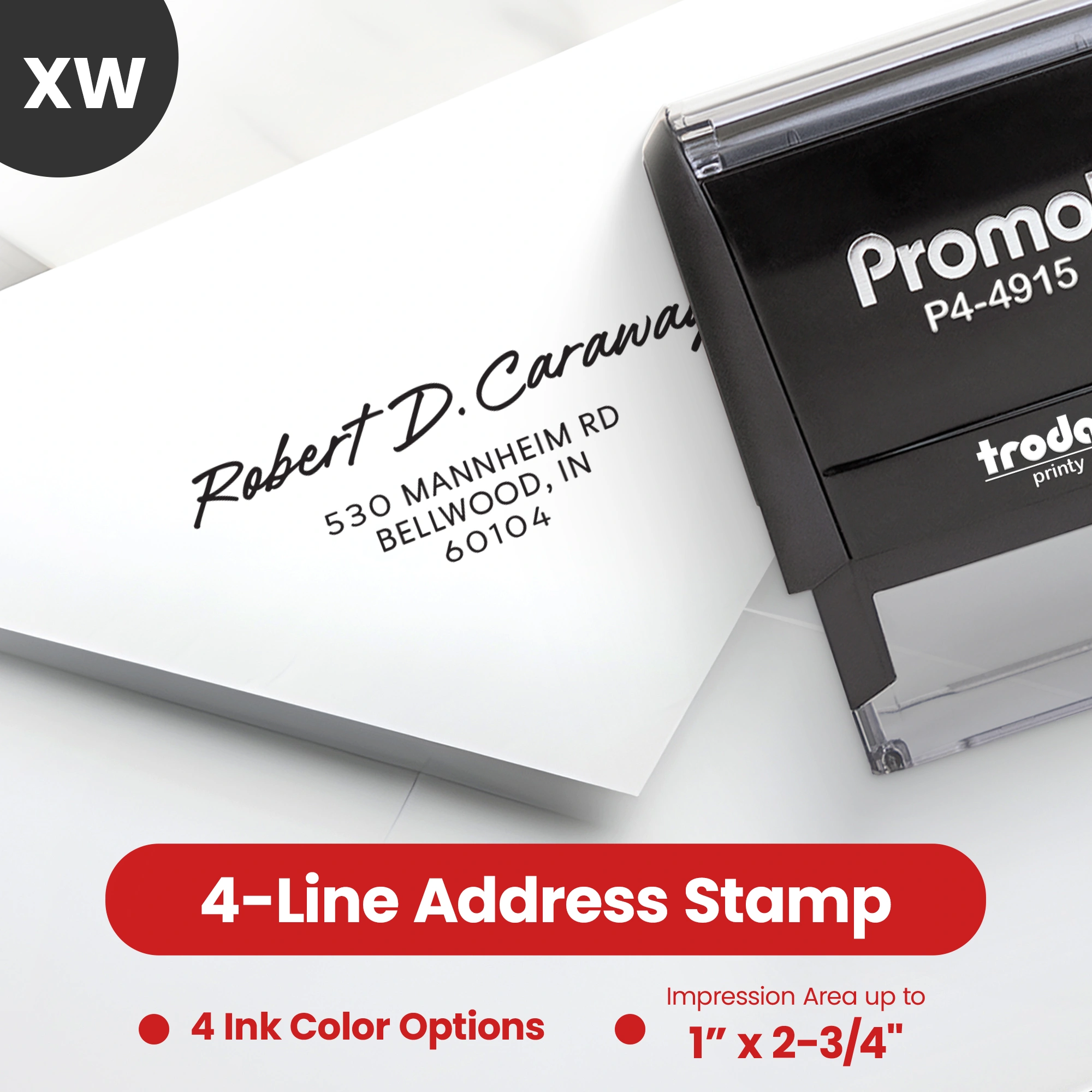 Address Stamp Design 2 - Extra Wide