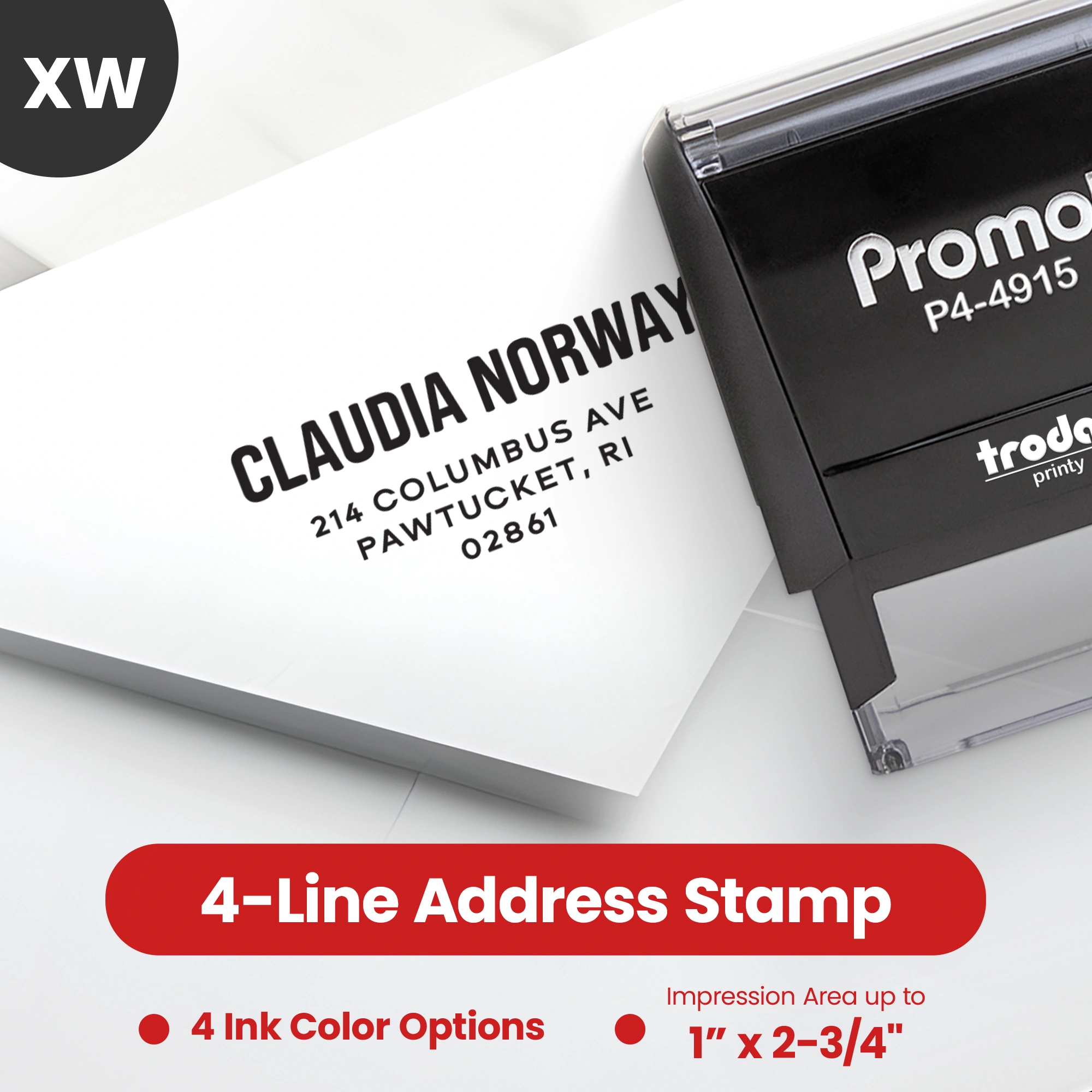 Address Stamp Design 3 - Extra Wide