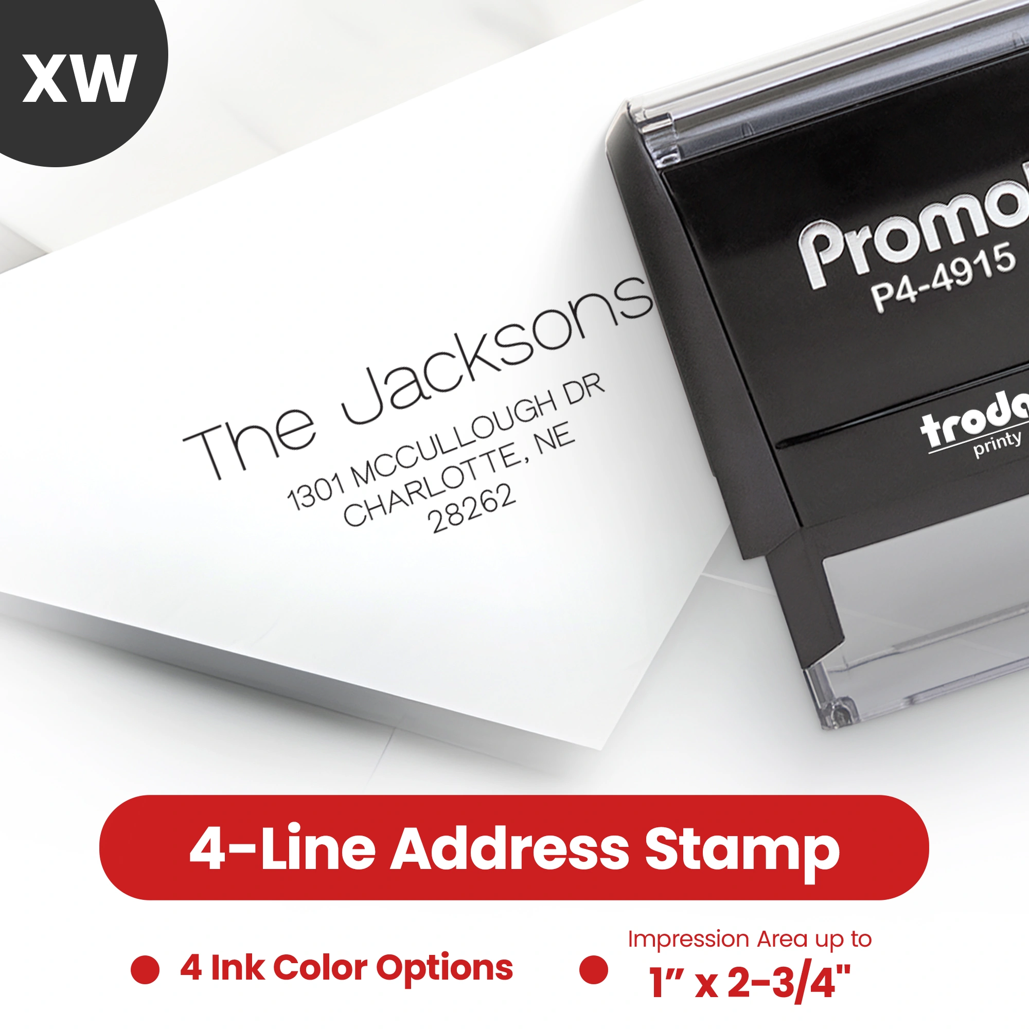 Address Stamp Design 4 - Extra Wide