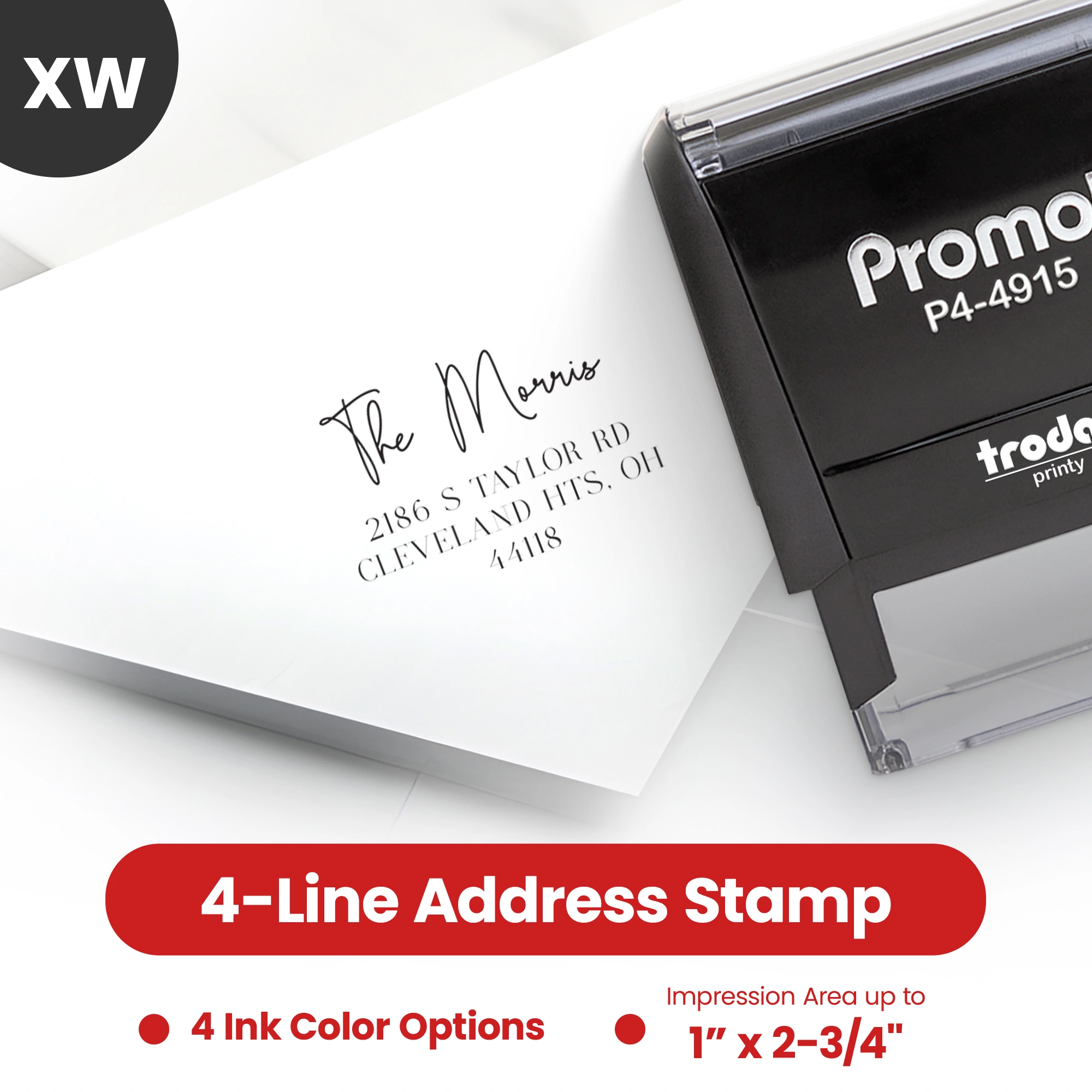 Address Stamp Design 7 - Extra Wide