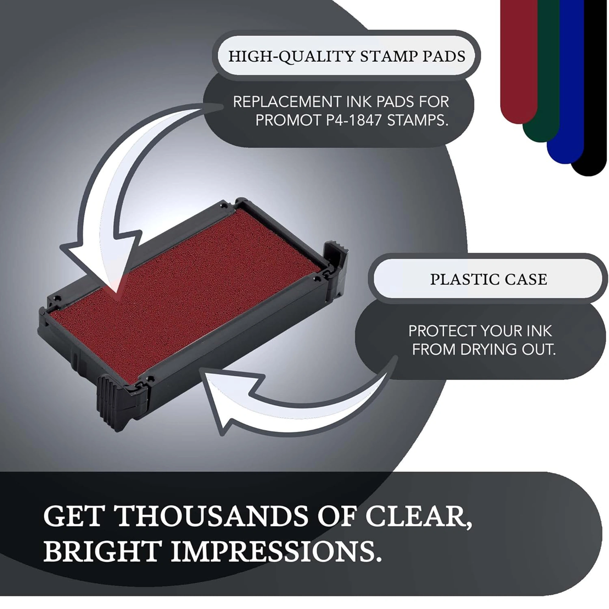 Promot P4-1847, Trodat 4912 Replacement Ink Pad - Red hover