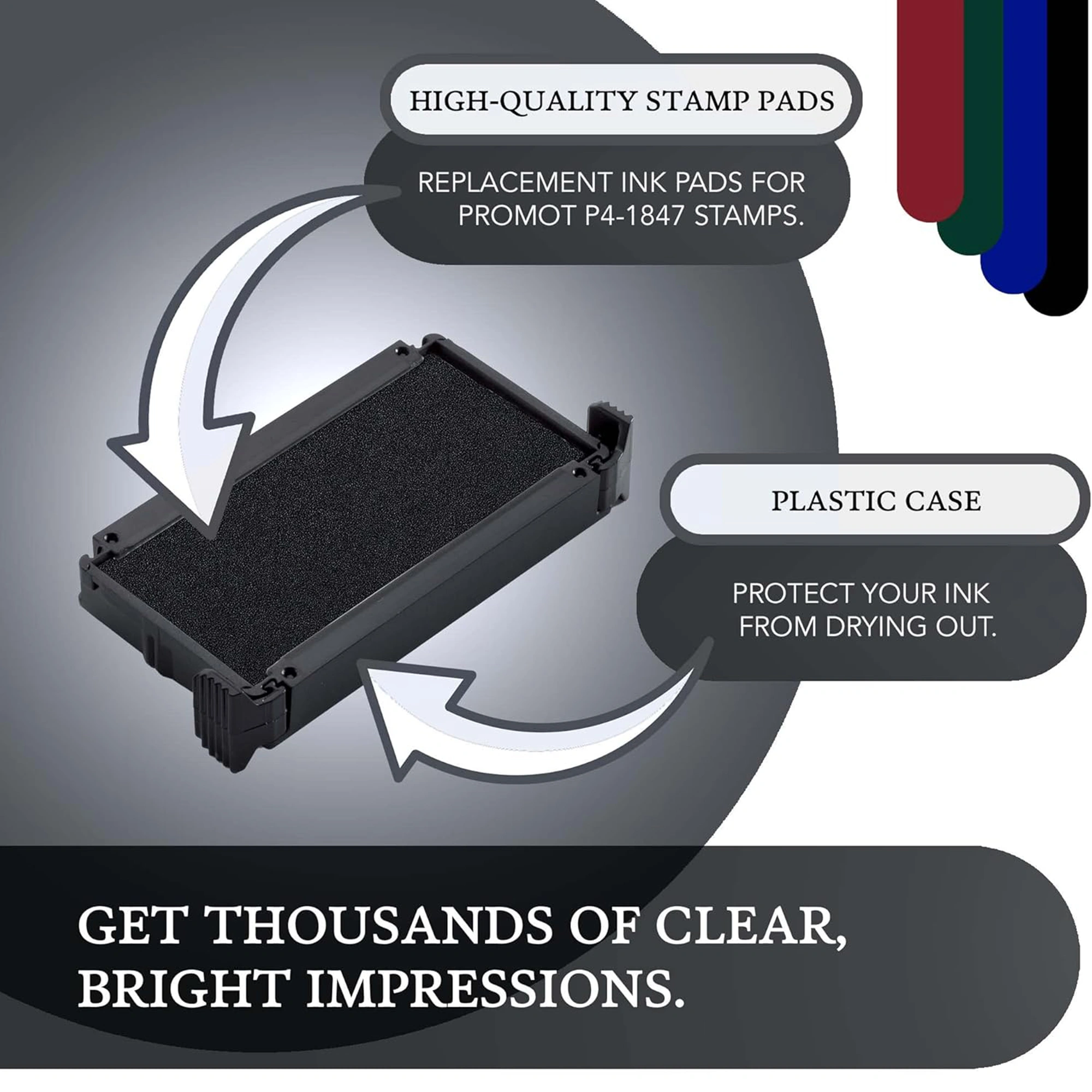 Promot P4-1847, Trodat 4912 Replacement Ink Pad -  Black hover