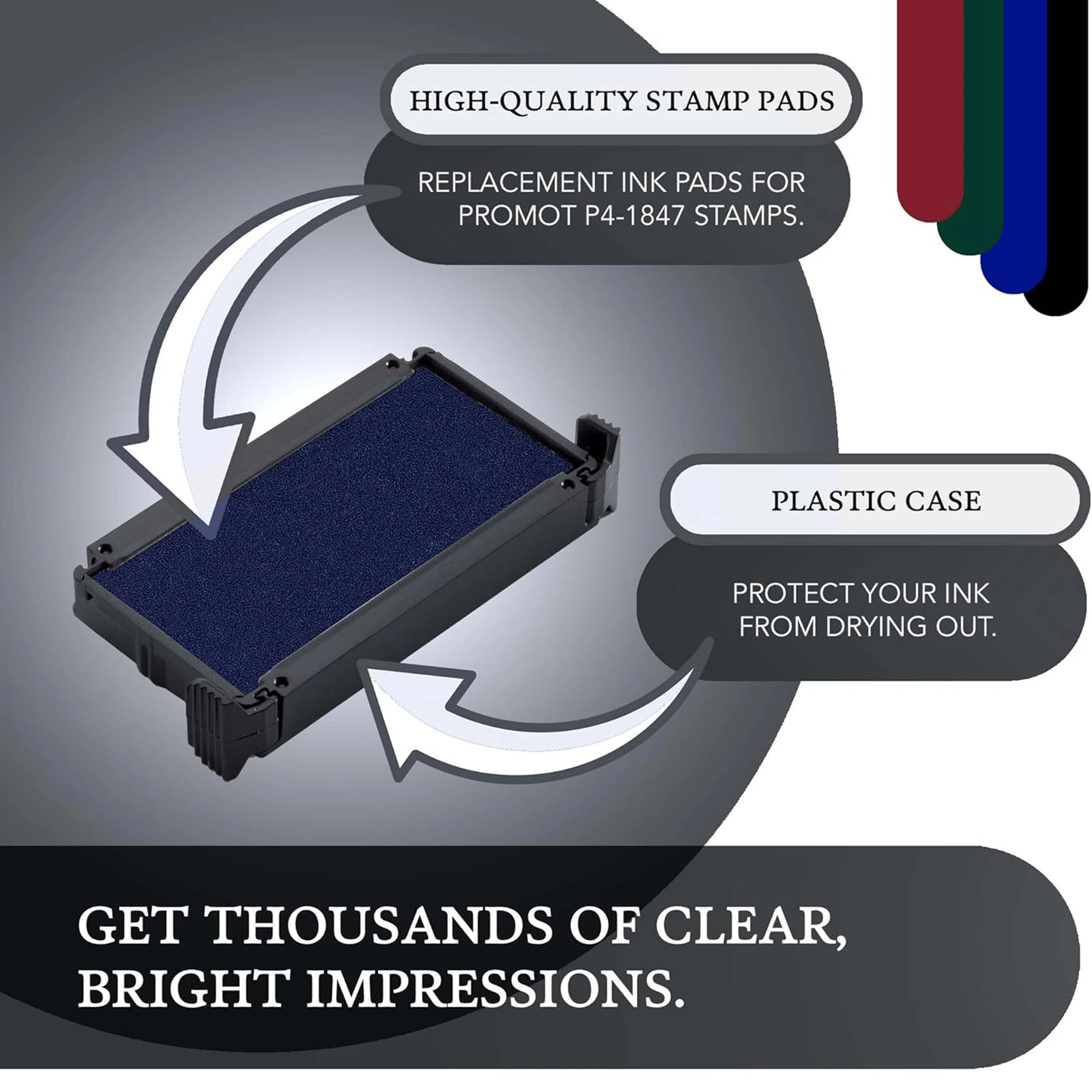 Promot P4-1847, Trodat 4912 Replacement Ink Pad -  Blue hover