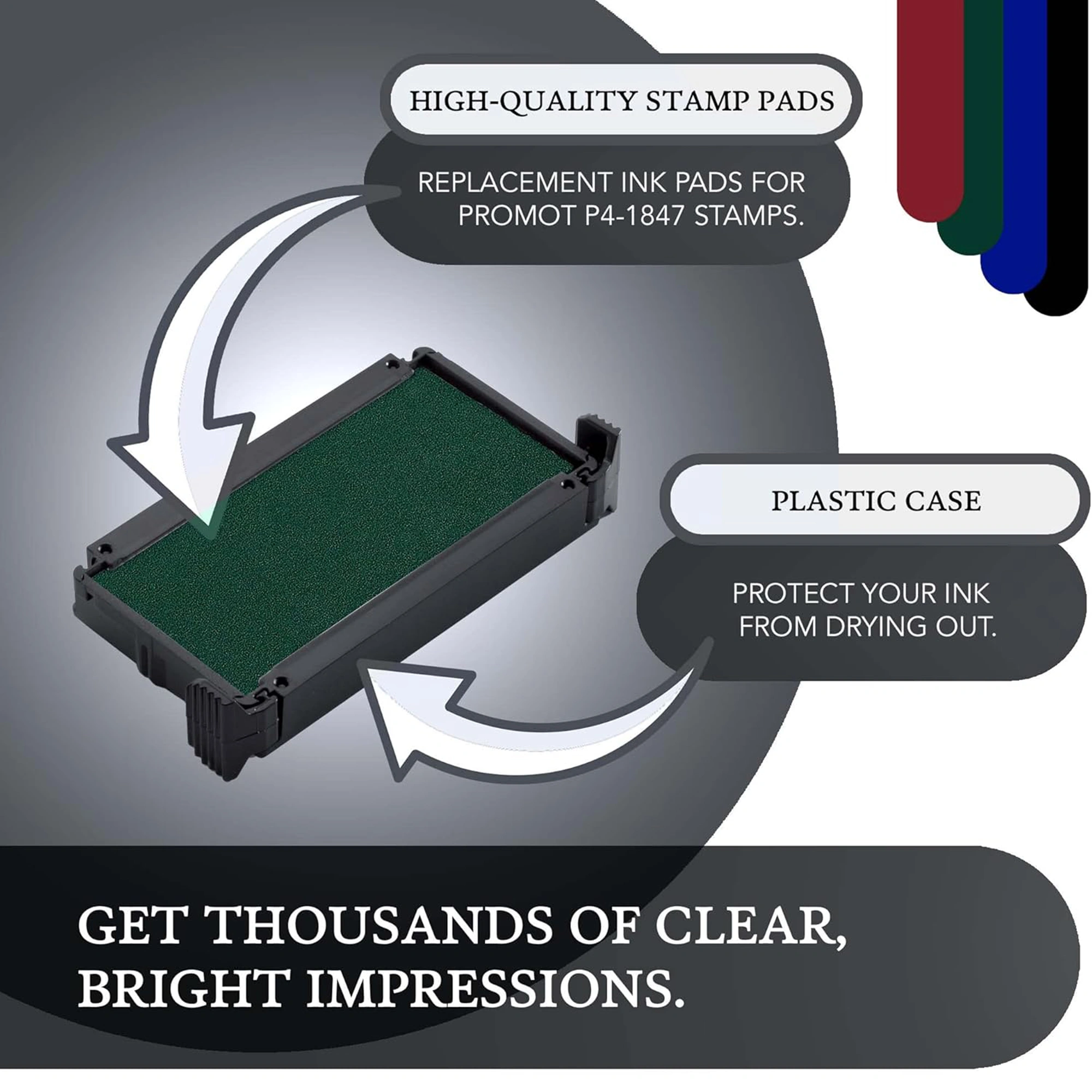 Promot P4-1847, Trodat 4912 Replacement Ink Pad - Green hover