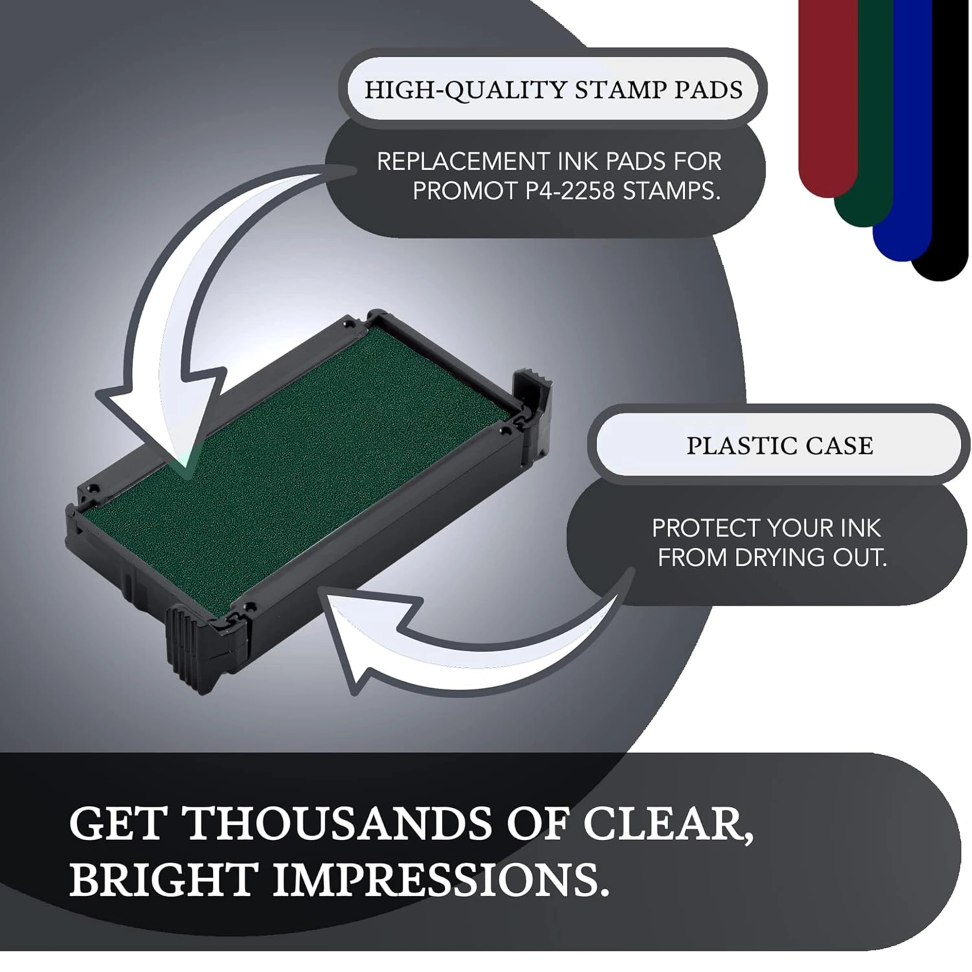 Promot P4-2258, Trodat 4913 Replacement Ink Pad - Green hover