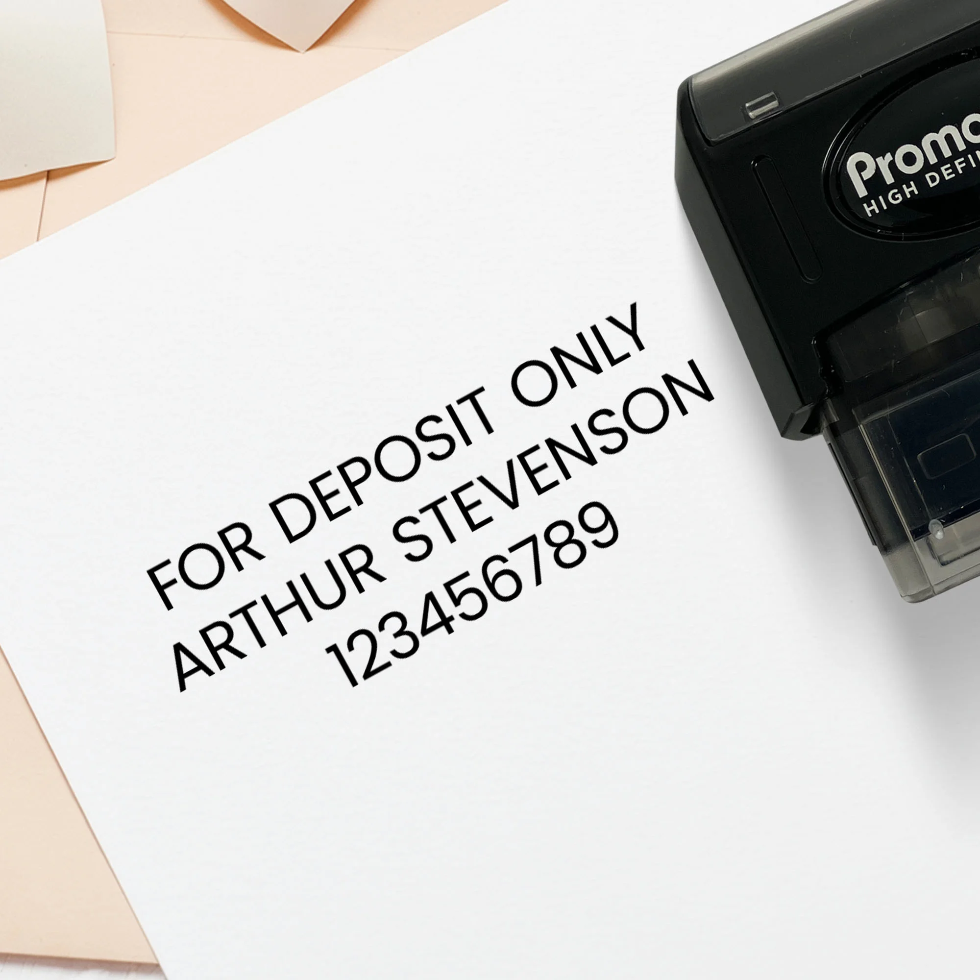 Pre-inked Bank Deposit Ink Stamp- Small