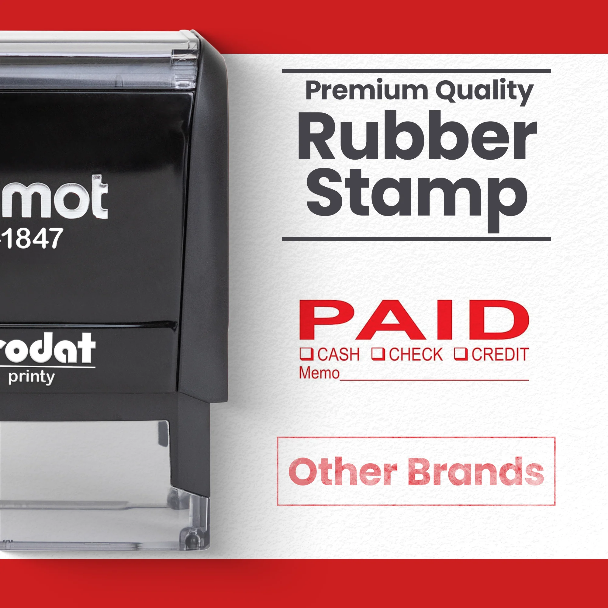 Paid Stamp - Cash Check Credit