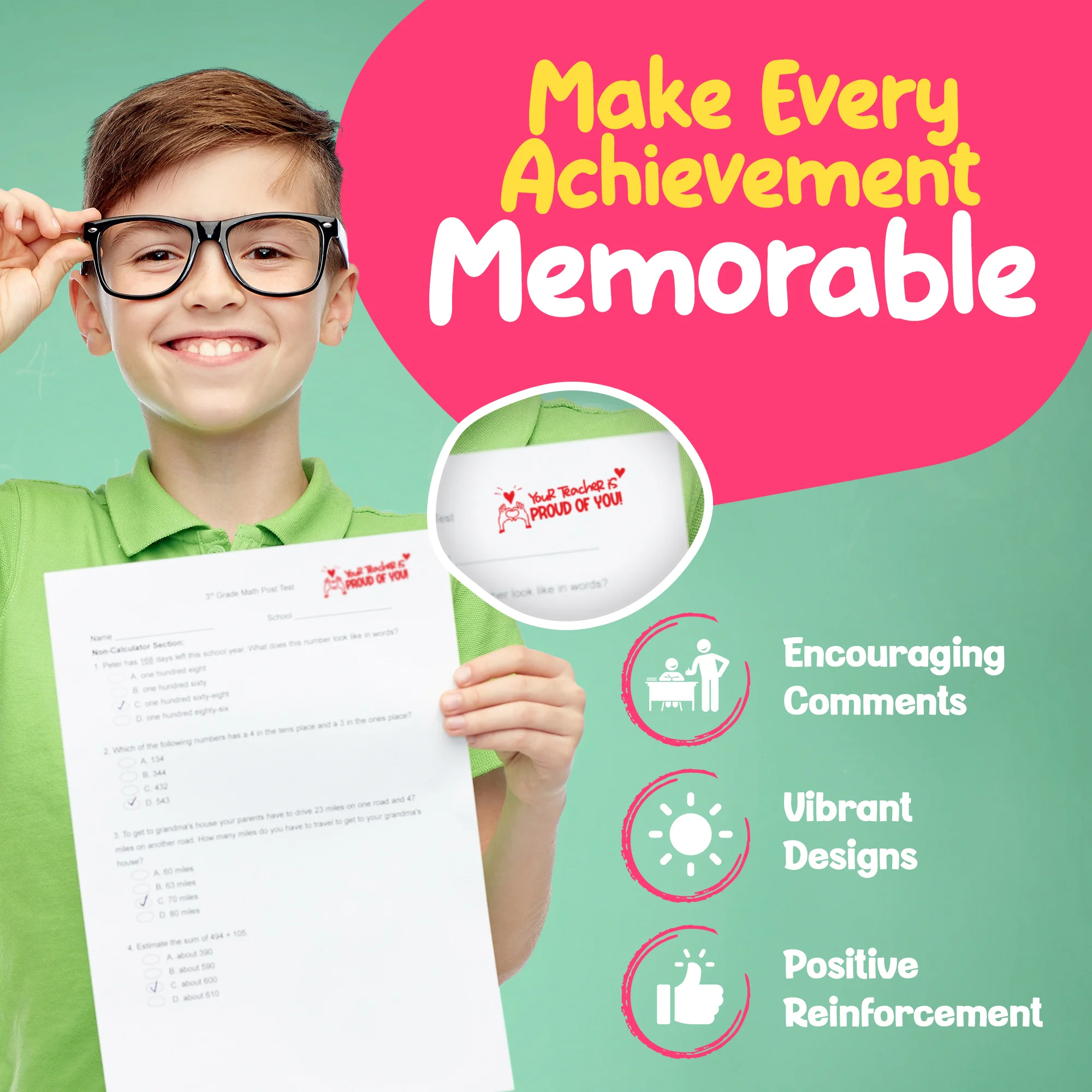 Your Teacher is Proud of You - Teacher Stamp