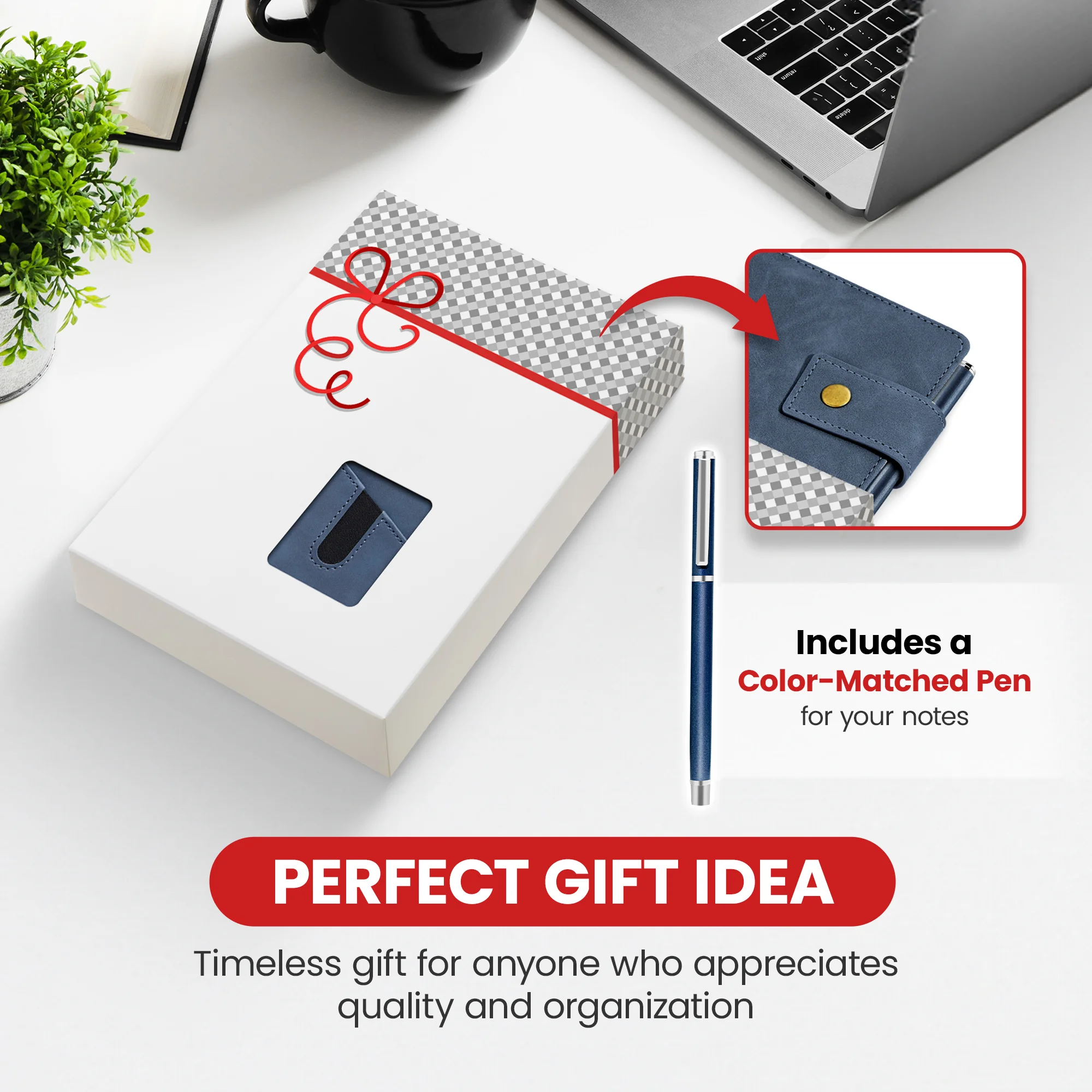 Notebook with Pocket and Pen - Storm Blue (Copy)