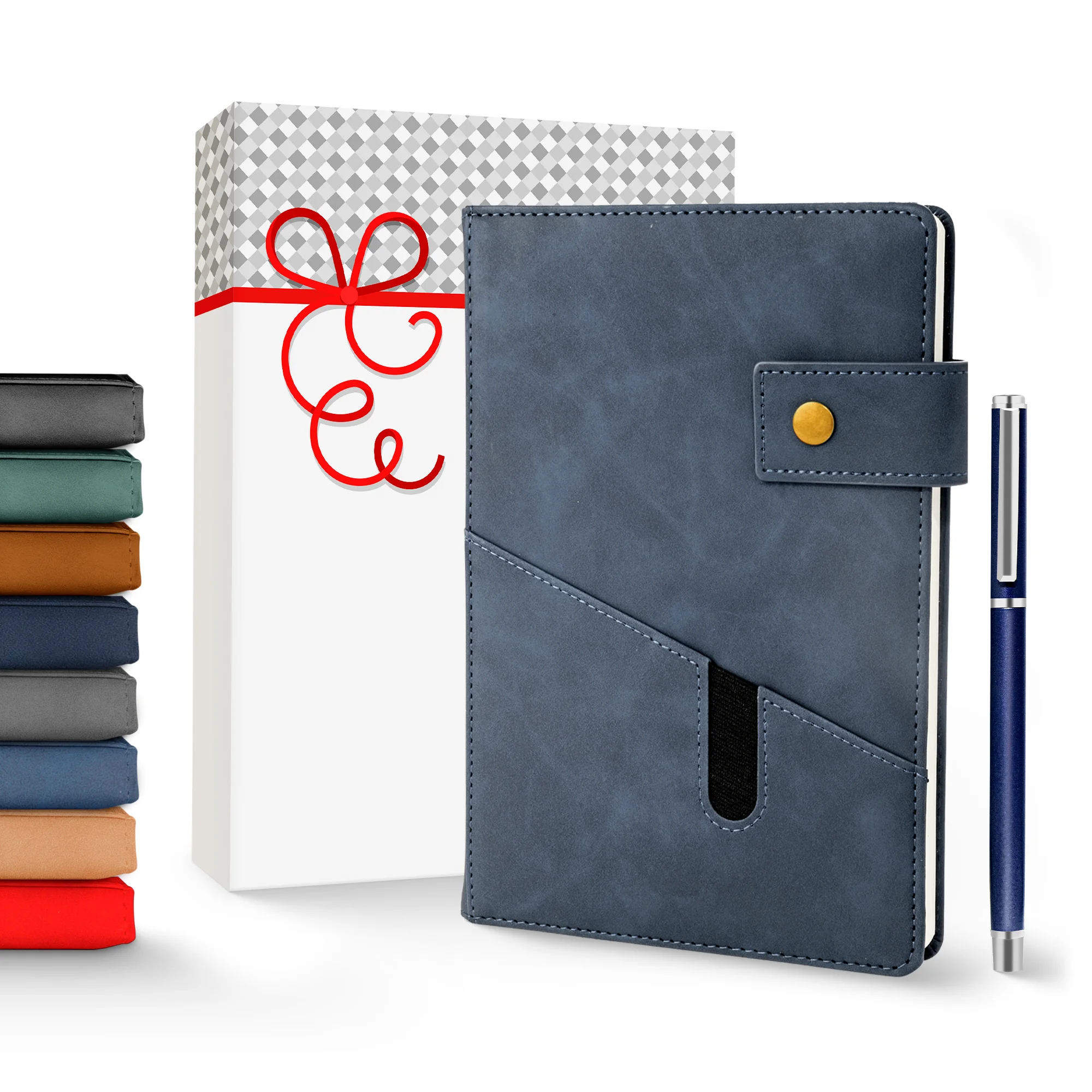 Notebook with Pocket and Pen - Storm Blue (Copy)