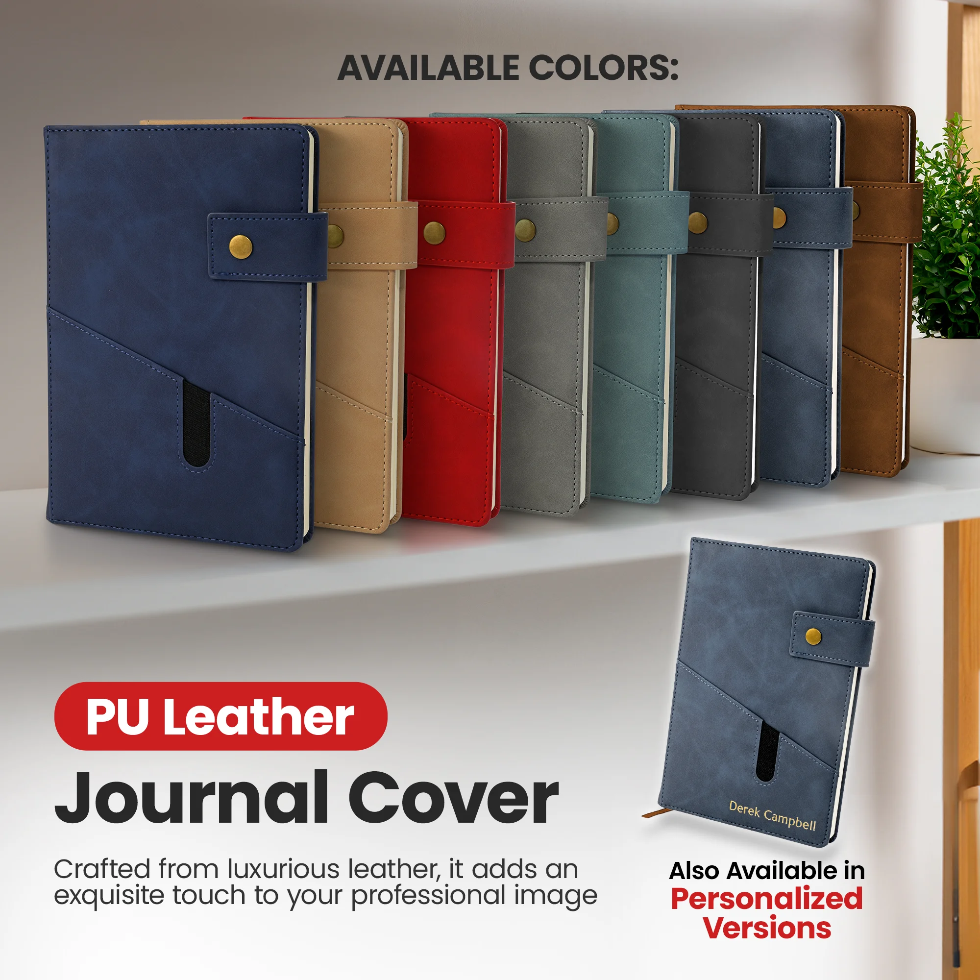 Notebook with Pocket and Pen - Storm Blue (Copy)