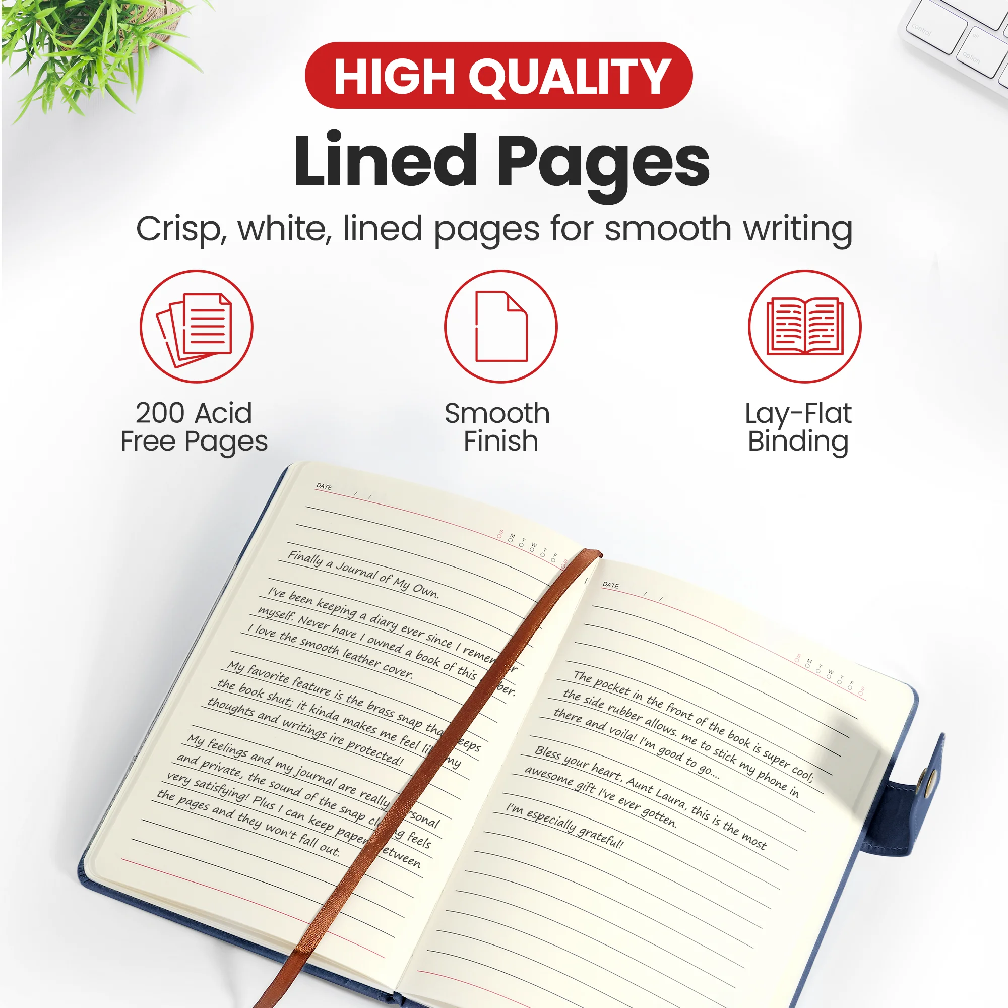 Notebook with Pocket and Pen - Storm Blue (Copy)