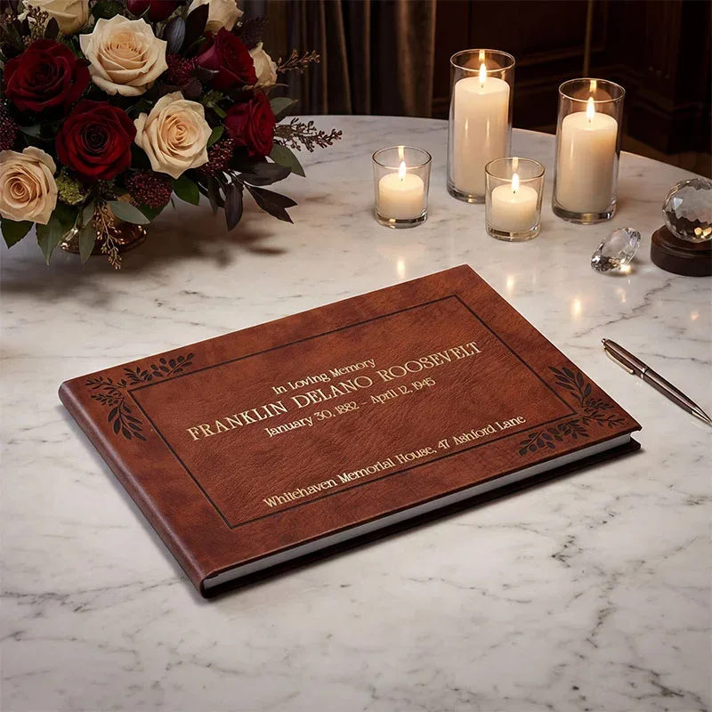 Brown Funeral Guestbook