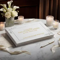 White Funeral Guestbook
