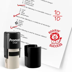 Lion Roarin Success Round Teacher Ink Stamp - Character