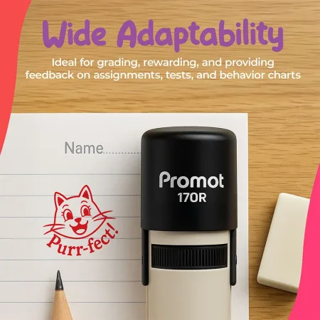 Cat Purfect Round Teacher Ink Stamp - Character