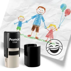 Laughing Tears Self-Inking Teacher Round Stamp -Emoji