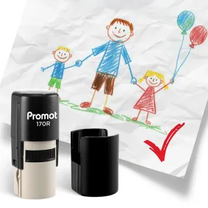 Checkmark (√) Self-Inking Teacher Round Stamp - Grading