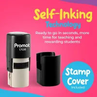 Number 2 Self-Inking Teacher Round Stamp - Grading