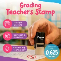 Number 1 Self-Inking Teacher Round Stamp - Grading
