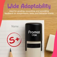 S+ Self-Inking Teacher Round Stamp - Grading