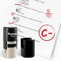 C- Self-Inking Teacher Round Stamp - Grading