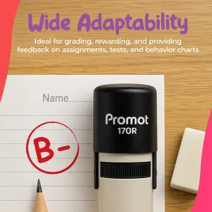B- Self-Inking Teacher Round Stamp - Grading