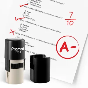 A- Self-Inking Teacher Round Stamp - Grading
