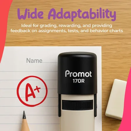 A+ Self-Inking Teacher Round Stamp - Grading