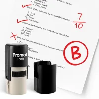 B Self-Inking Teacher Round Stamp - Grading