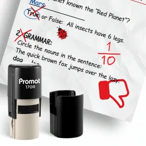 Thumbs Down  Self-Inking Teacher Stamp Round Stamp - Symbol
