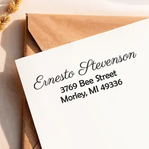 Small Self-Inking Address Stamp – Pre-Designed Style 5 | Custom Return Address Stamp