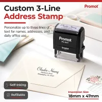Small Self-Inking Address Stamp – Pre-Designed Style 3 | Custom Return Address Stamp