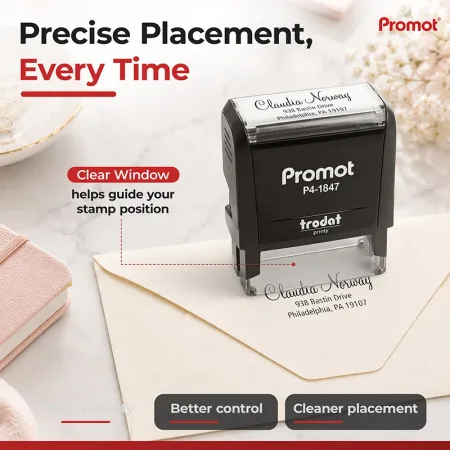 Small Self-Inking Address Stamp – Pre-Designed Style 3 | Custom Return Address Stamp